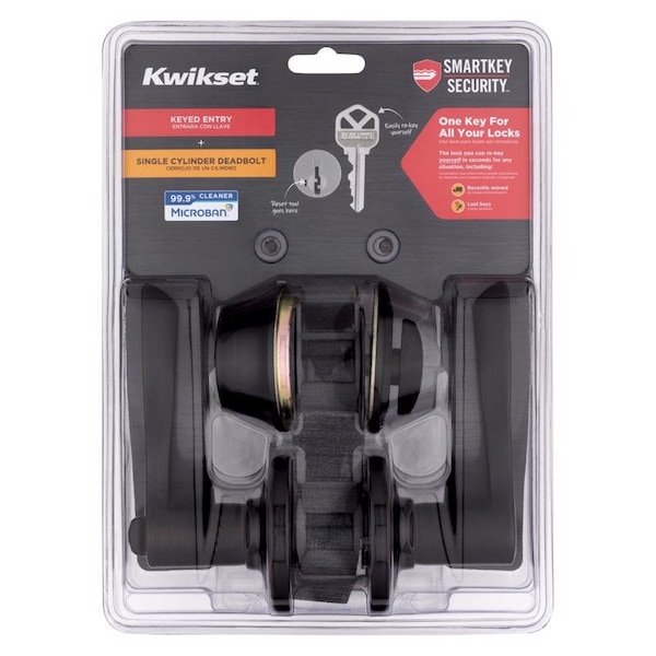 Kwikset LVR/SNGL CYLDR DEDBLT VB 96900-425 - main
